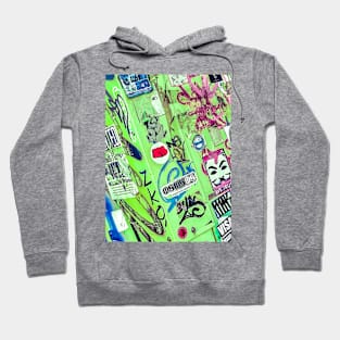 Green Graffiti Street Art Sticker Tag NYC Hoodie